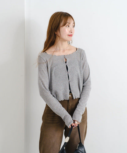 【前後兩穿】B 華夫格修身開衫