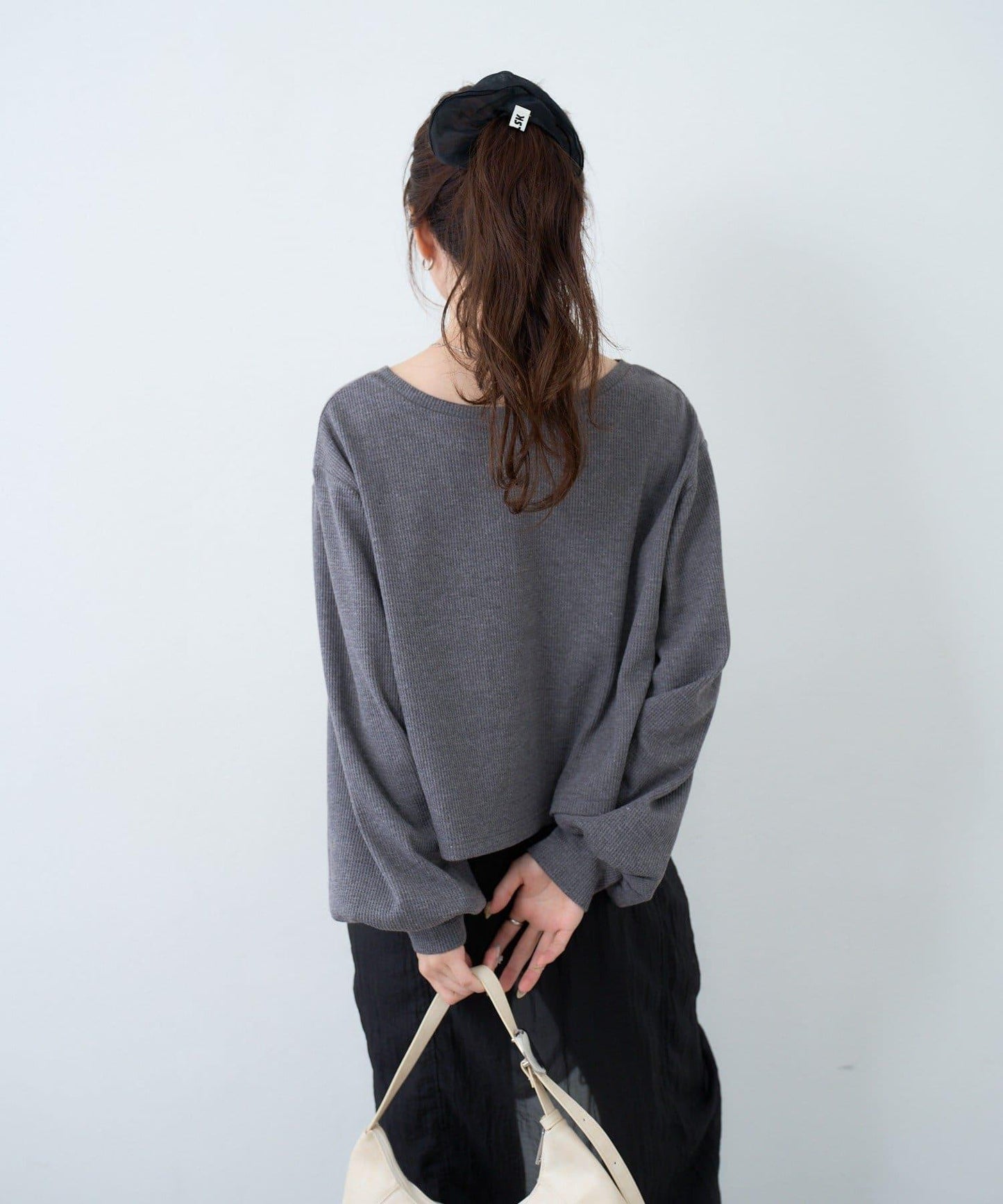 【S.M尺碼可選】華夫格亨利領套頭衫