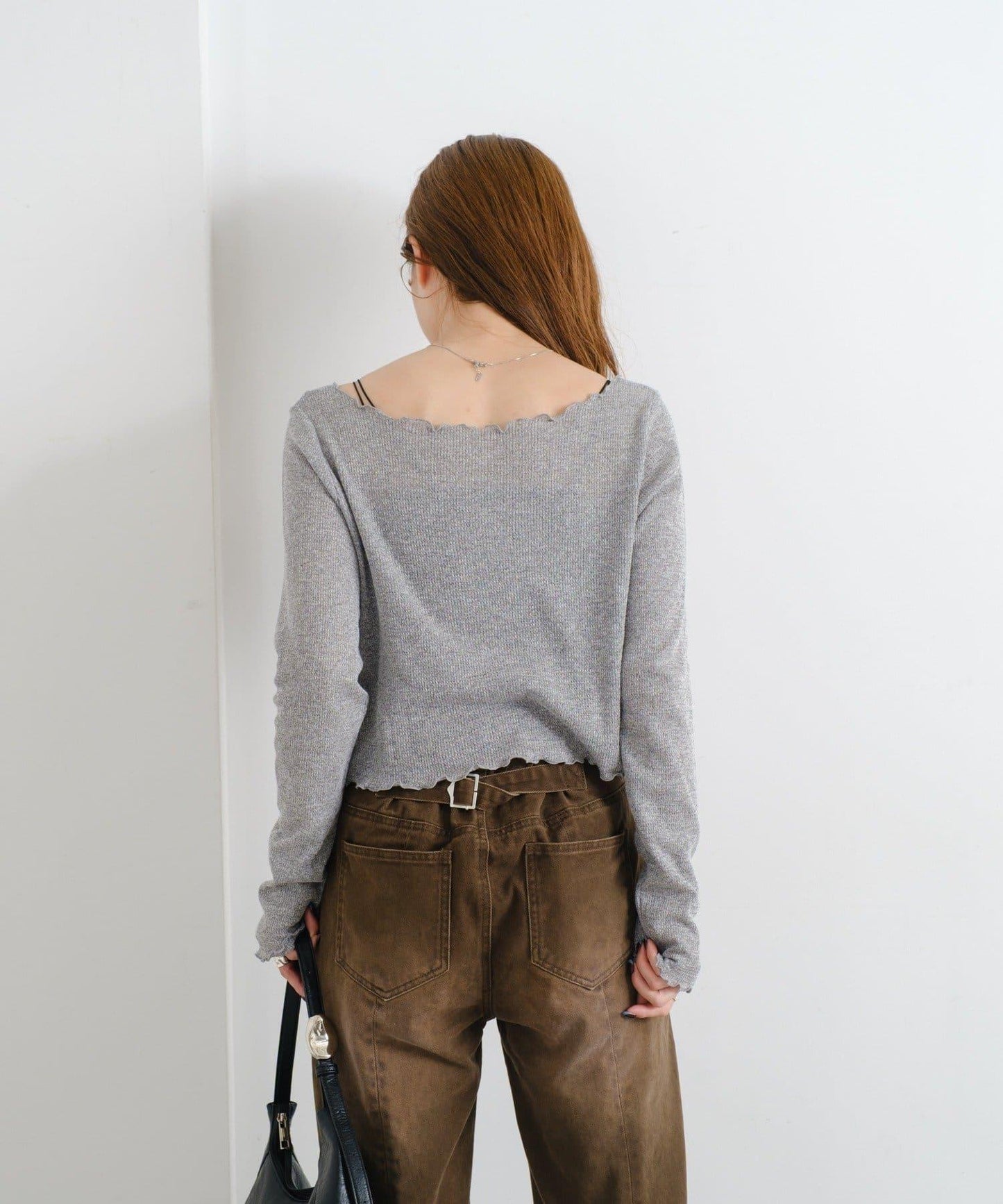 【前後兩穿】B 華夫格修身開衫