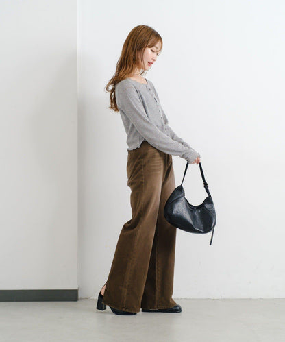 【前後兩穿】B 華夫格修身開衫