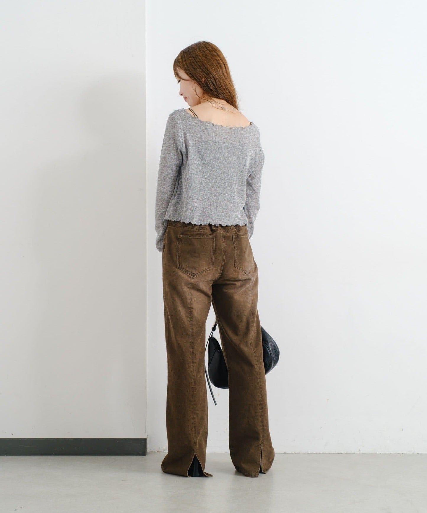 【前後兩穿】B 華夫格修身開衫