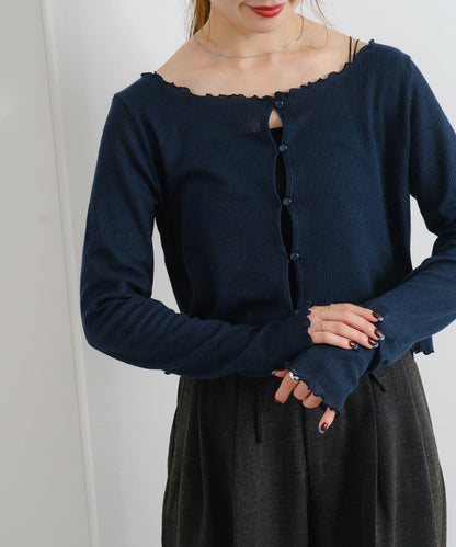 【前後兩穿】B 華夫格修身開衫