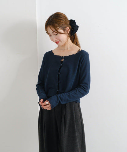 【前後兩穿】B 華夫格修身開衫