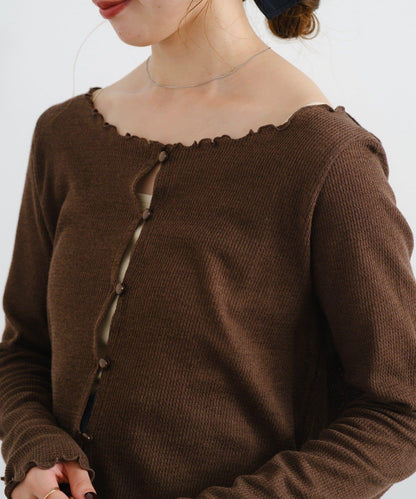 【前後兩穿】B 華夫格修身開衫