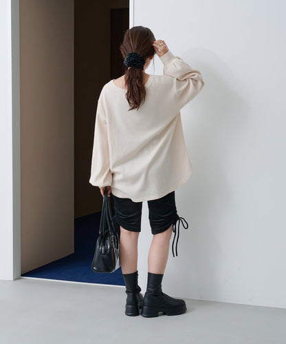 【S.M尺碼可選】華夫格亨利領套頭衫