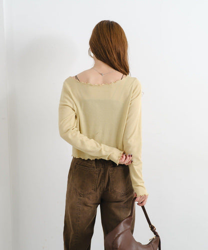 【前後兩穿】B 華夫格修身開衫