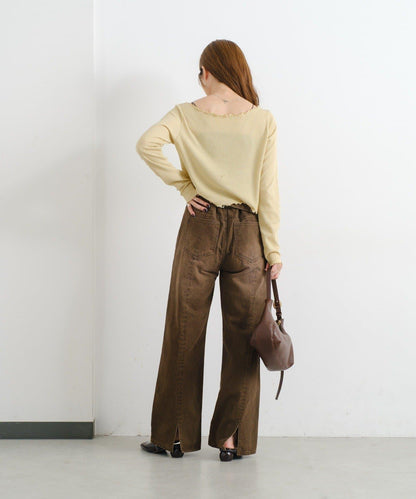 【前後兩穿】B 華夫格修身開衫