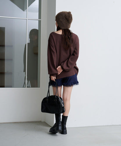 【S.M尺碼可選】華夫格亨利領套頭衫