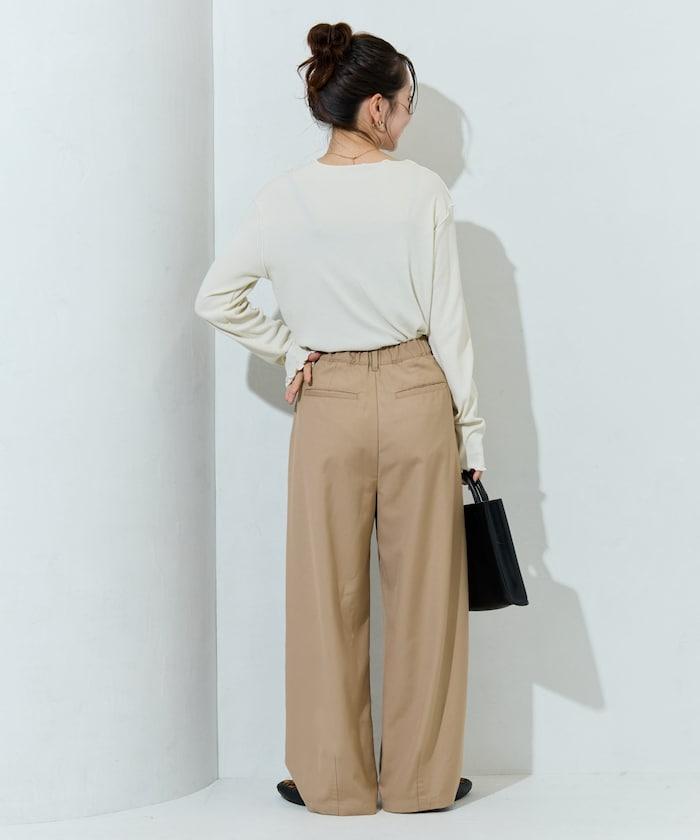 薑黃色荷葉邊長袖上衣