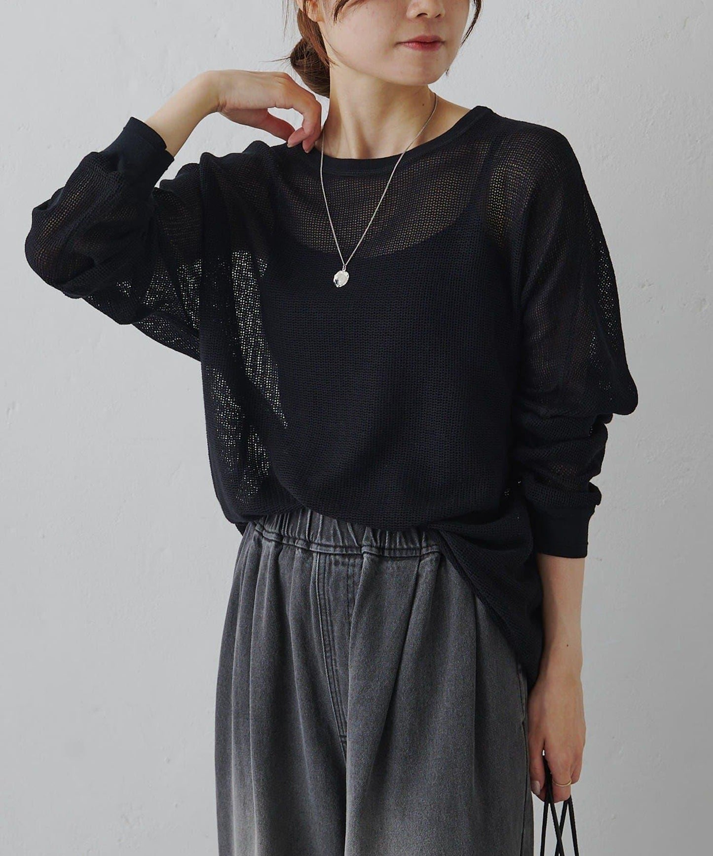 ラッセルメッシュカットソー