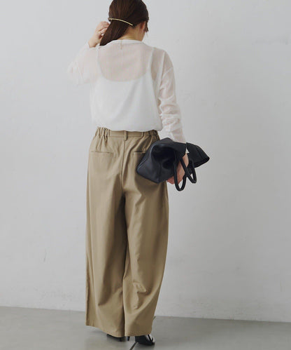 トリコットメッシュカットソー