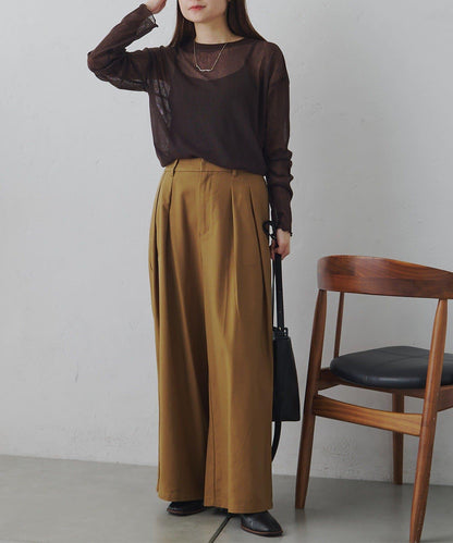 トリコットメッシュカットソー