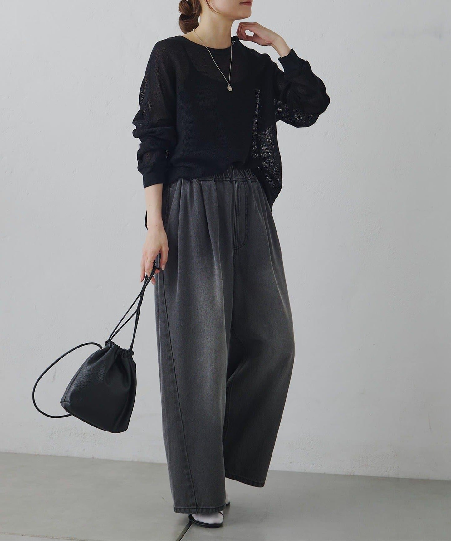 ラッセルメッシュカットソー