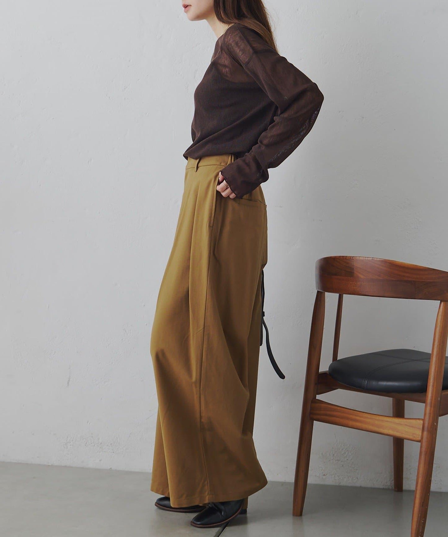 トリコットメッシュカットソー