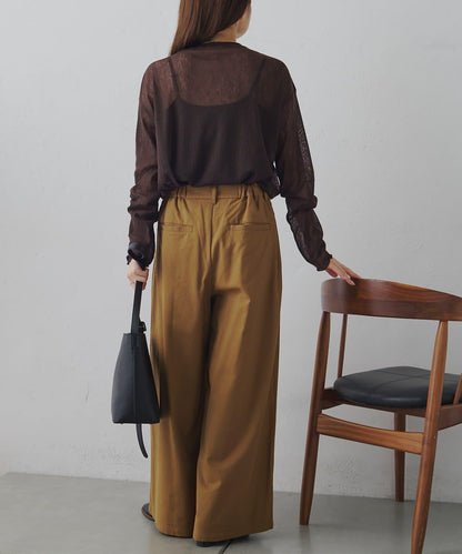 トリコットメッシュカットソー