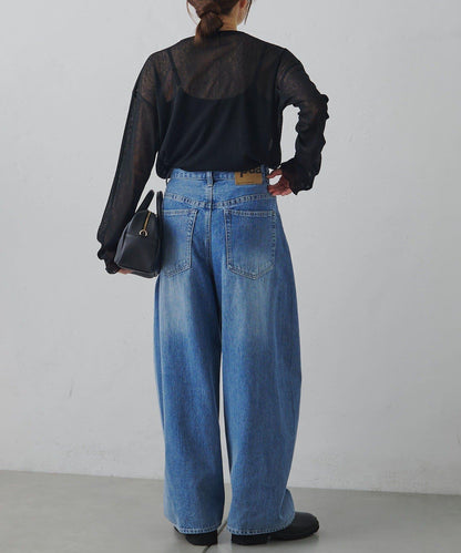 トリコットメッシュカットソー