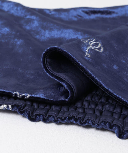 天鵝絨刺繡文胸吊帶