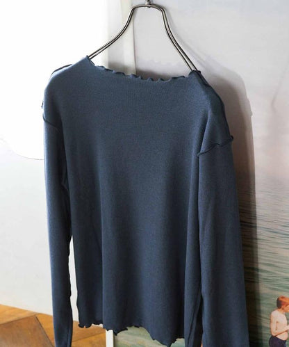 薑黃色荷葉邊長袖上衣