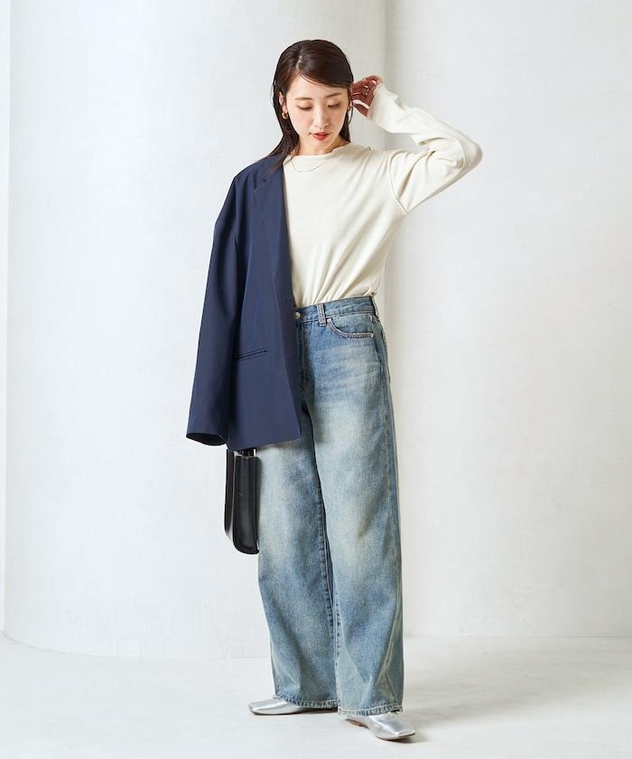 薑黃色荷葉邊長袖上衣