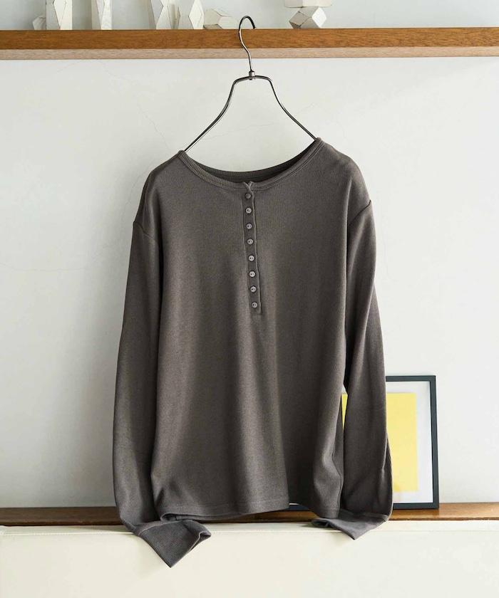 Ginger ヘンリーネック ロング スリーブ トップス【限定展開】