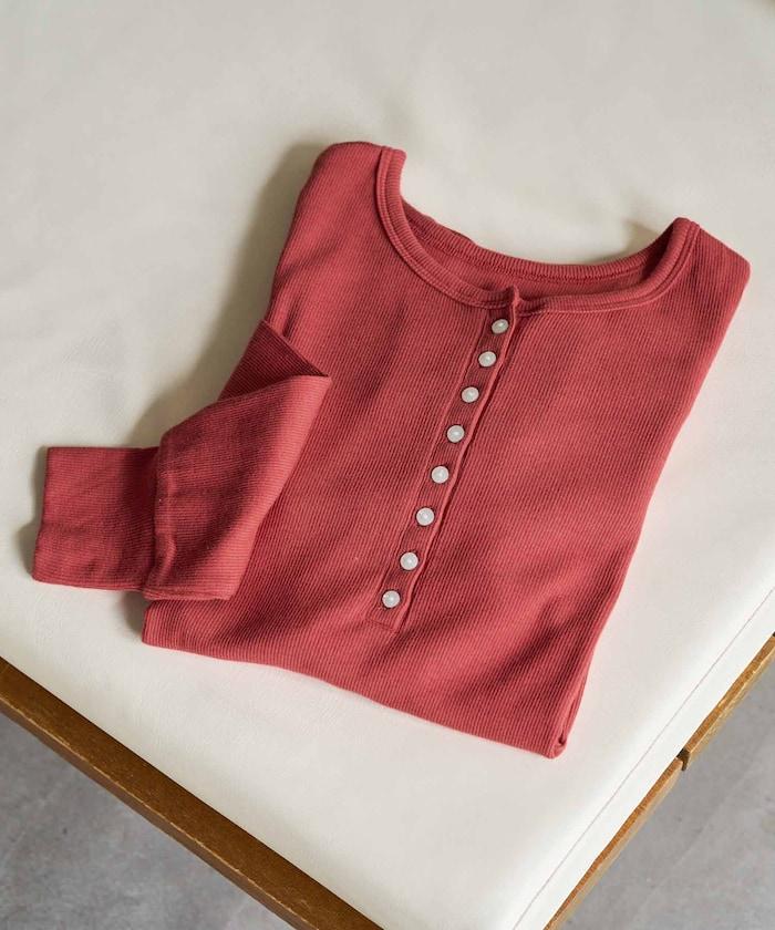 Ginger ヘンリーネック ロング スリーブ トップス【限定展開】