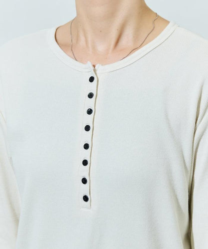 Ginger ヘンリーネック ロング スリーブ トップス【限定展開】