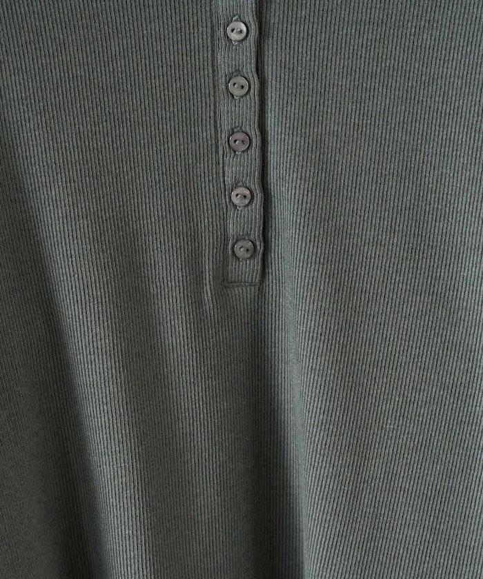 Ginger ヘンリーネック ロング スリーブ トップス【限定展開】