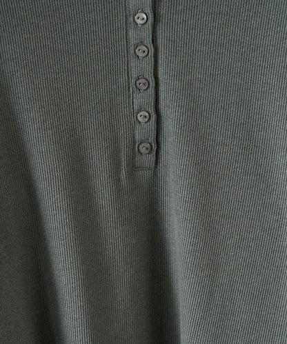 Ginger ヘンリーネック ロング スリーブ トップス【限定展開】