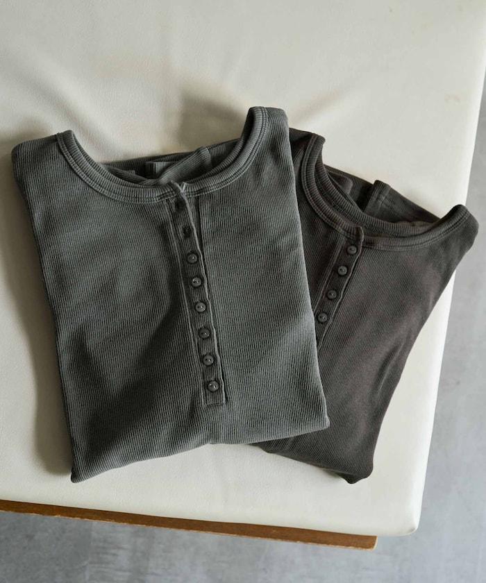 Ginger ヘンリーネック ロング スリーブ トップス【限定展開】