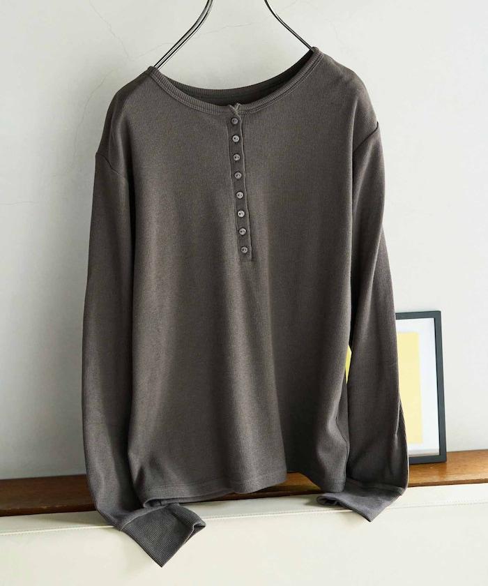Ginger ヘンリーネック ロング スリーブ トップス【限定展開】