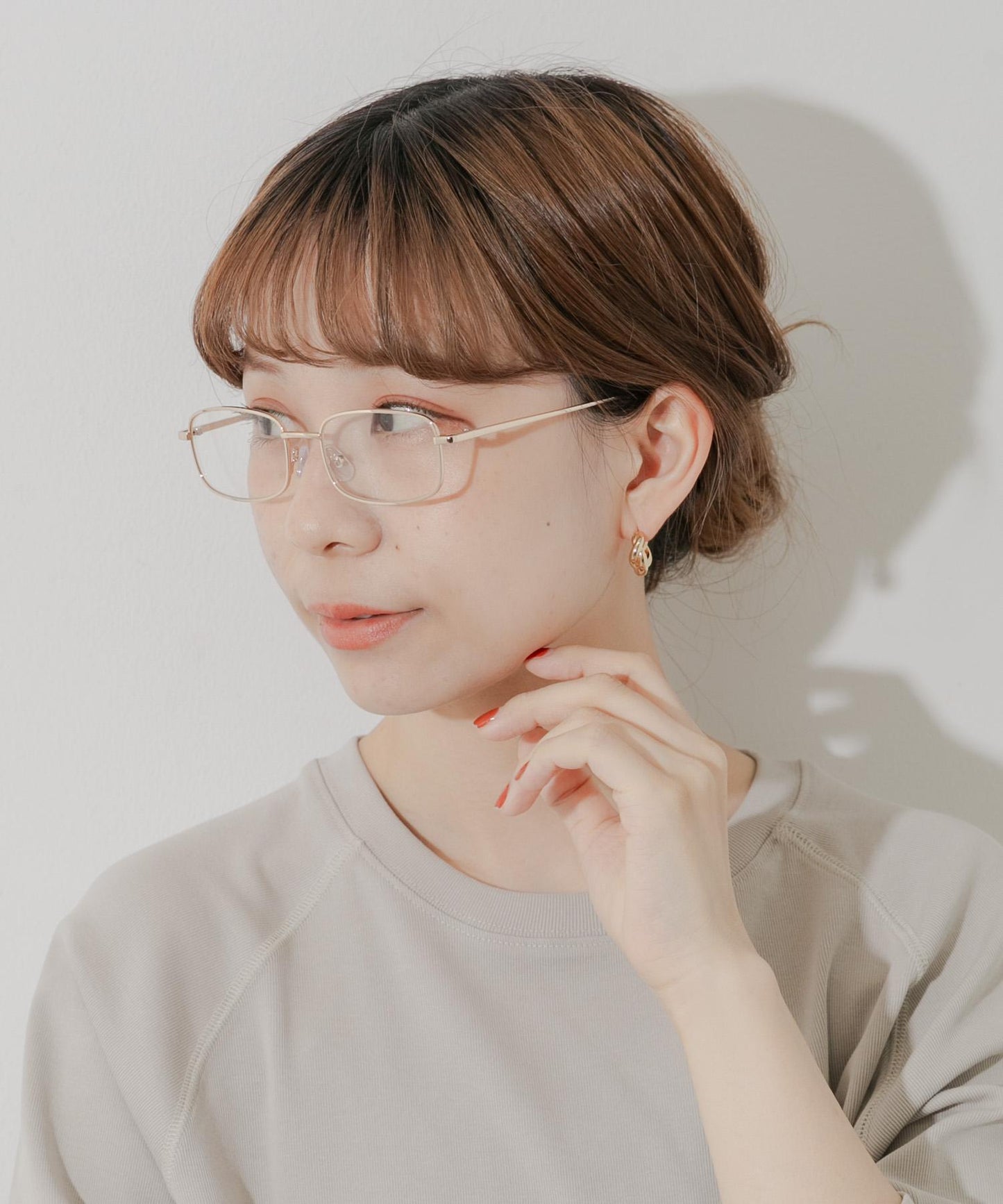 金屬方框無框眼鏡