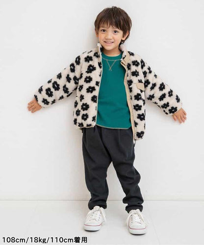 配色ステッチビッグシルエットワッフルTシャツ