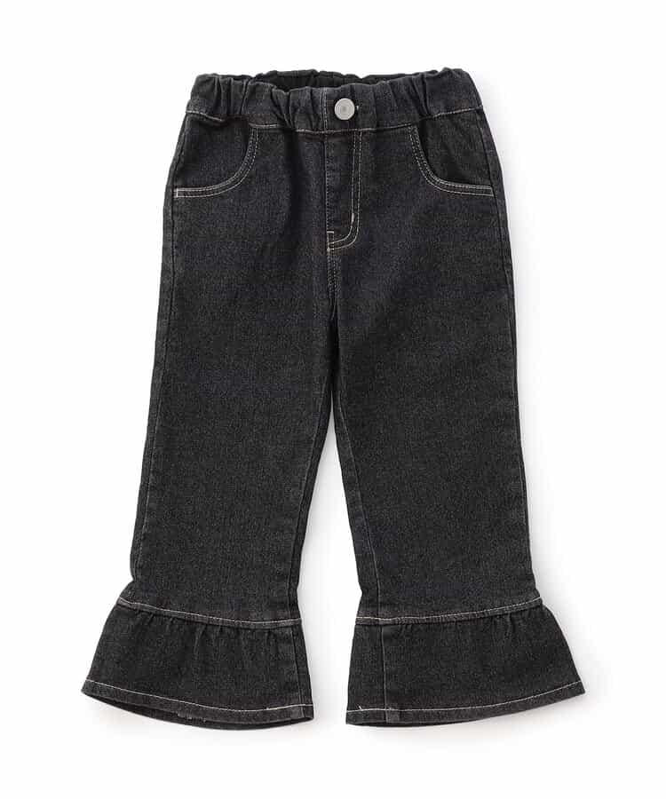 WEB限定 ハートポケット裾フリルパンツ  10分丈