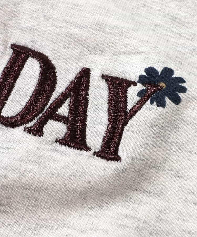 WEB限定 スウェットライクペプラムロゴトップス