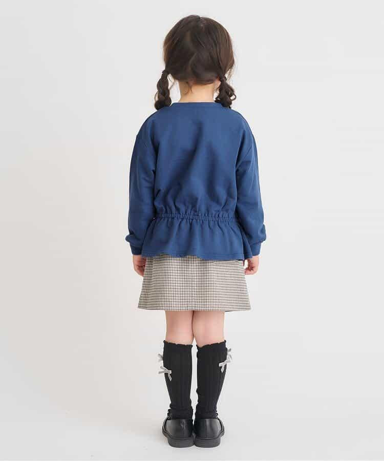 WEB限定 スウェットライクペプラムロゴトップス