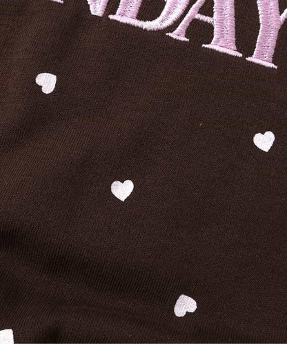 WEB限定 スウェットライクペプラムロゴトップス