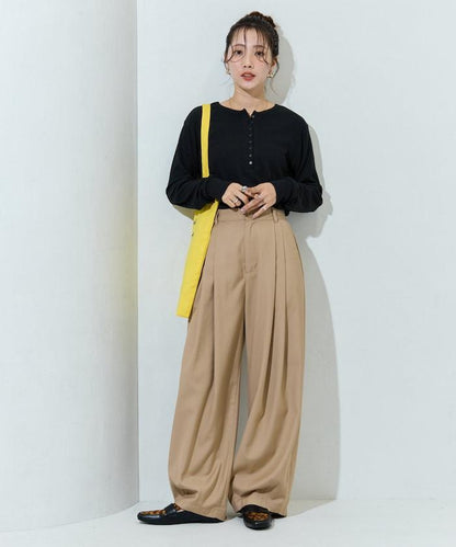 Ginger ヘンリーネック ロング スリーブ トップス【限定展開】