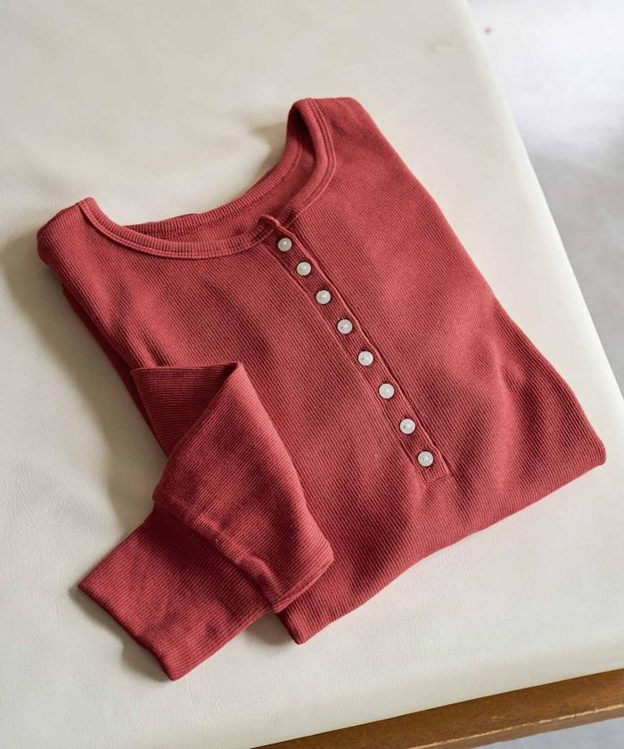 Ginger ヘンリーネック ロング スリーブ トップス【限定展開】