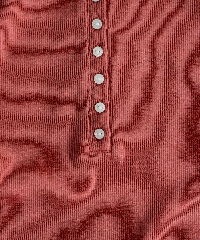 Ginger ヘンリーネック ロング スリーブ トップス【限定展開】