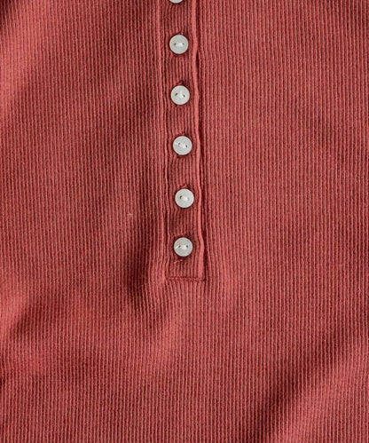 Ginger ヘンリーネック ロング スリーブ トップス【限定展開】