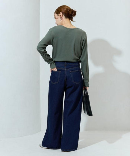 Ginger ヘンリーネック ロング スリーブ トップス【限定展開】