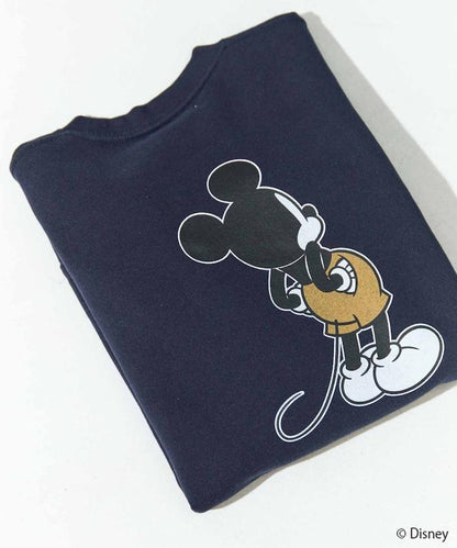 別注/Mickey Mouse/ミッキーマウス/前後 プリン トvintage 加工 スウェット【限定展開】
