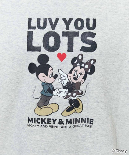 別注/Mickey Mouse＆Minnie Mouse/ミッキーマウス＆ミニーマウス/フロント ロゴ プリント スウェット【限定展開】