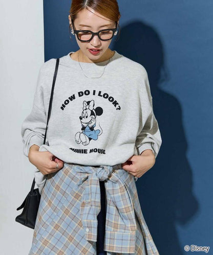 特別款/Mickey Mouse/米奇/華夫格印花長袖T恤