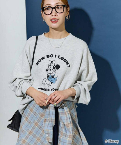 特別款/Mickey Mouse/米奇/華夫格印花長袖T恤