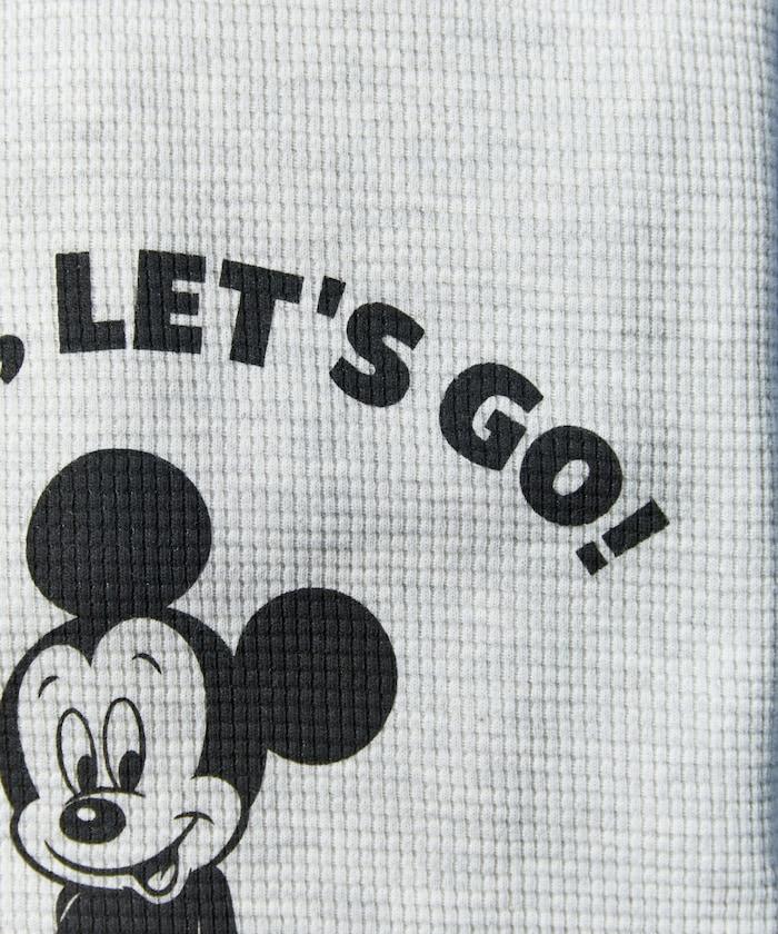 特別款/Mickey Mouse/米奇/華夫格印花長袖T恤