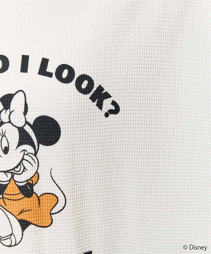特別款/Mickey Mouse/米奇/華夫格印花長袖T恤