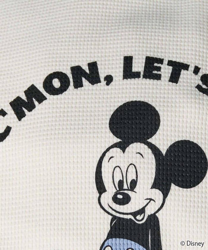 特別款/Mickey Mouse/米奇/華夫格印花長袖T恤