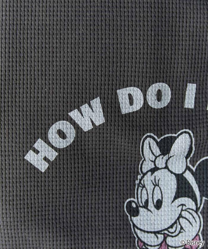 特別款/Mickey Mouse/米奇/華夫格印花長袖T恤