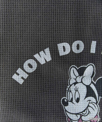特別款/Mickey Mouse/米奇/華夫格印花長袖T恤
